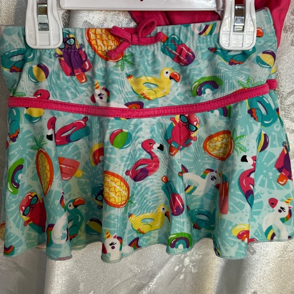 Girls, 4T,  Cat, UVSkinz UPF 50+ Swimsuit with Hat - Picture 2 of 3